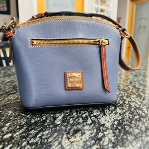 Dooney & Bourke Steel Blue Claremont Domed Crossbody or Shoulder Bag